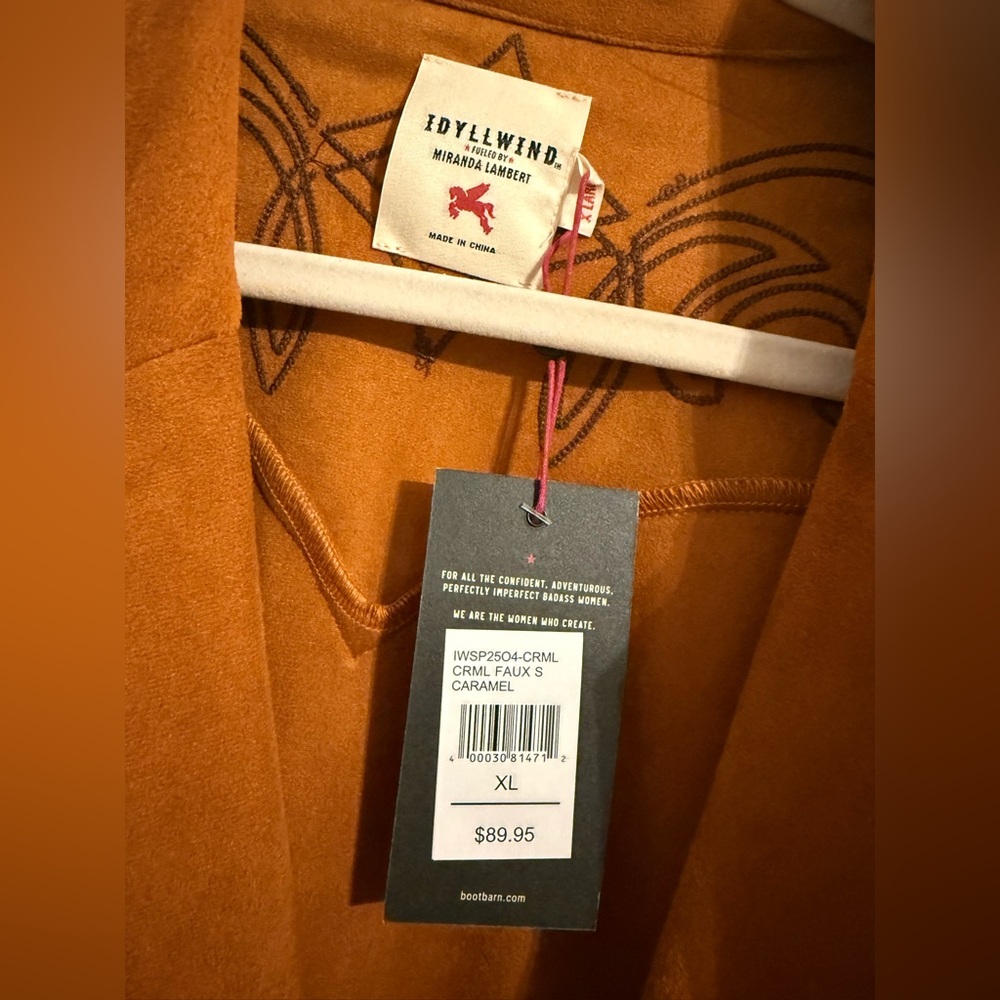 Idyllwind Tan‎ Suede Blazer with Embroidery - Picture 2 of 3